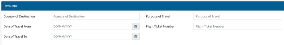 Extra Info section